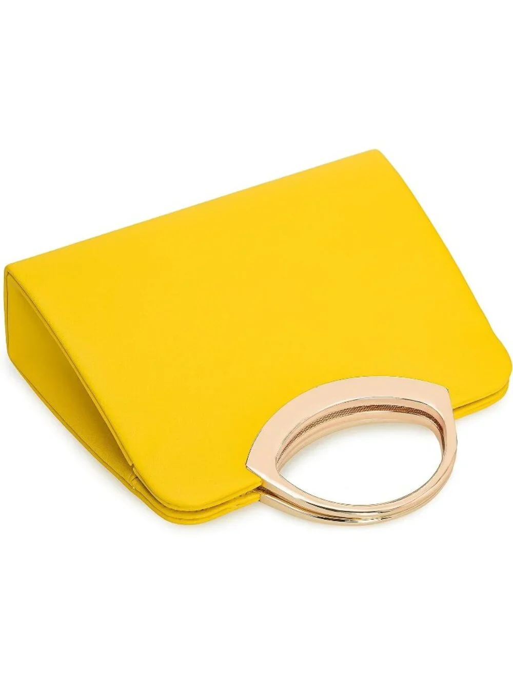 👜Women's Yellow Small Dressy Handbag Evening Bag Circle Handle Elegant Purse